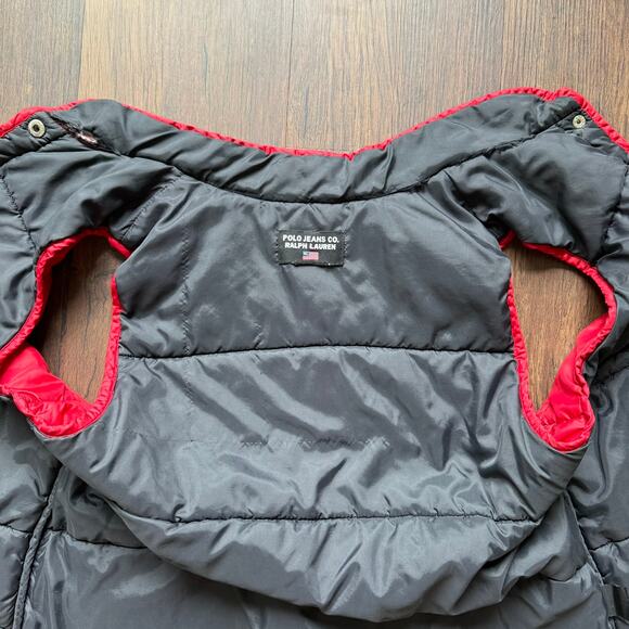 Polo Jeans Co Ralph Lauren Red Puffer Vest Women’s Medium 90s Y2K - Picture 4 of 12